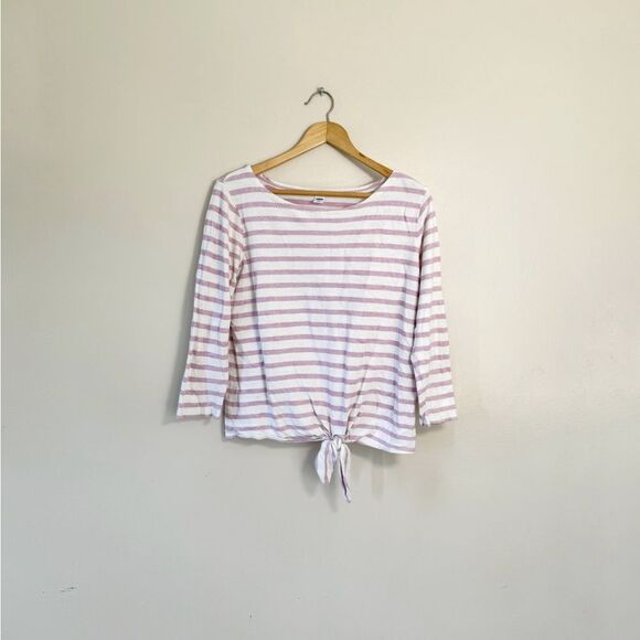 SALE! Striped Old Navy Tie Front Top Size M EUC - Picture 1 of 6